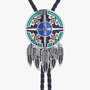 Dreamcatcher Blue Stone Vintage Bolo Western Tie